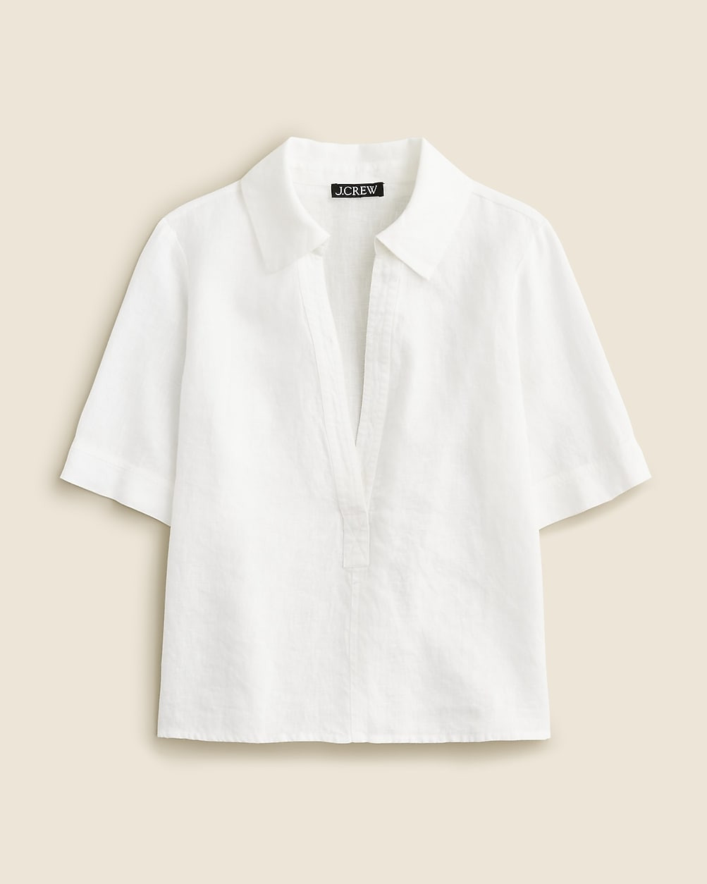 Bungalow popover top in linen | J. Crew US