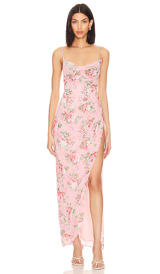 Catalina Wrap Maxi Dress in Pink Floral | Revolve Clothing (Global)
