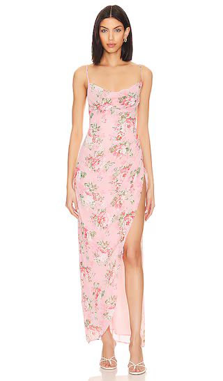 Catalina Wrap Maxi Dress in Pink Floral | Revolve Clothing (Global)