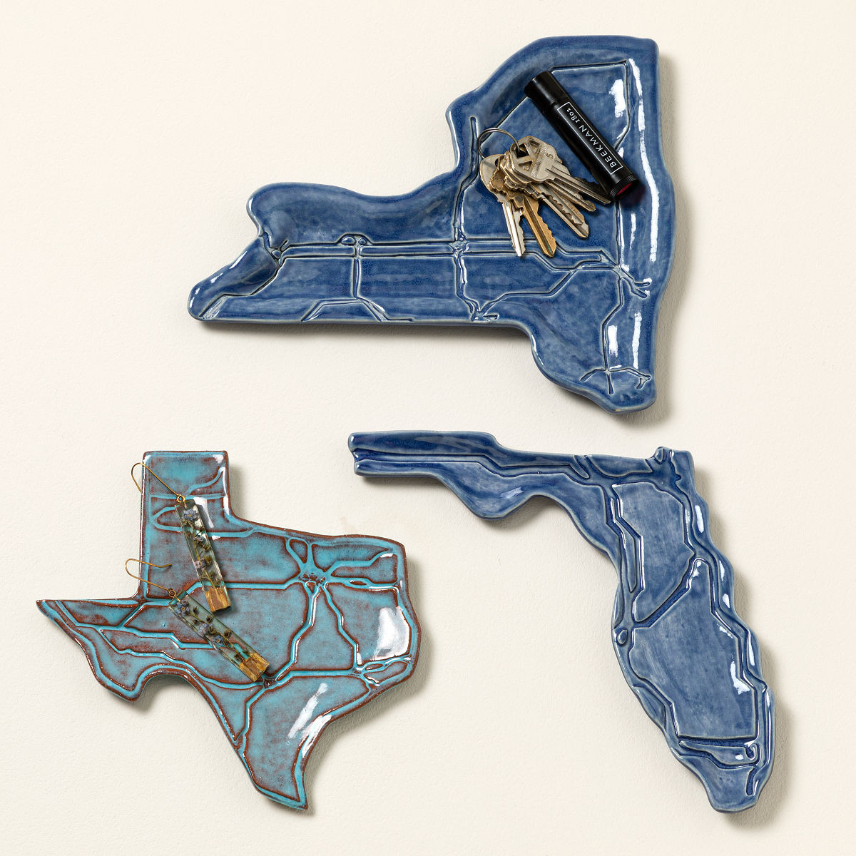 All Roads Lead Home Ceramic State Catch All | UncommonGoods