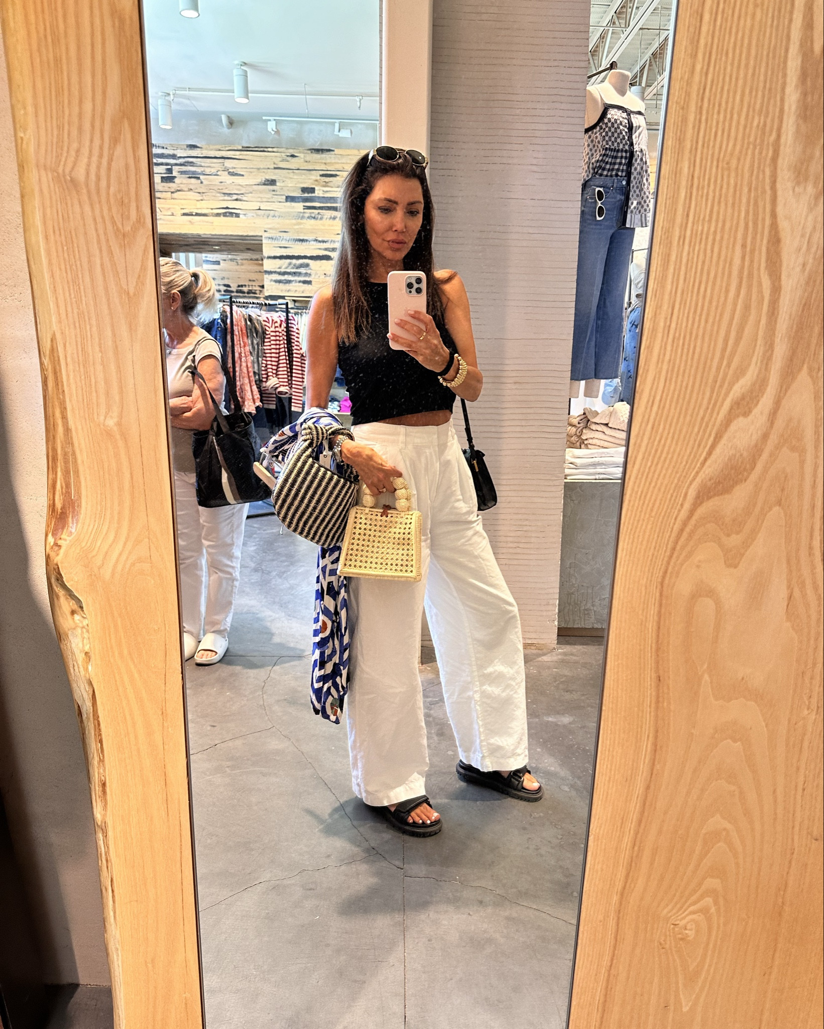 The BEST linen pants around! These are the easiest pants to wear and to travel in. They don’t wrinkle , you can machine wash and the are the best quality !! TRUST !!  And add a straw bag!! There are so many great options out there ! Hello Summet ! 😎 🌞
#summeroutfit #bestlinenpants #whitelinen #gaplinen #ootd #whatimwearing #overfortystyle #travelpants #celinesunglasses #strawbags #strawtotebag

#LTKtravel #LTKover40 #LTKstyletip