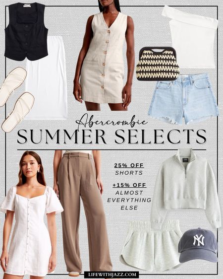 Take 25% off shorts, 15% off almost everything else [+ use code: AFSHORTS for an additional 15% off at Abercrombie today through 5/13! 

- I’ve linked to some favorites and new summer arrivals I’m loving 

•Harper pants - compared to the Sloane pants, the Harper pants are wider legged, I’m 5’4” and got them in size 25 in the regular length. If you’re under 5’4”, I reccomend getting the extra petite or petite lengths 

• white knit skirt - very comfortable, bump friendly

• gray matching set - love this for lounging around or to run errands in! 

#LTKFindsUnder100 #LTKFindsUnder50 #LTKSaleAlert