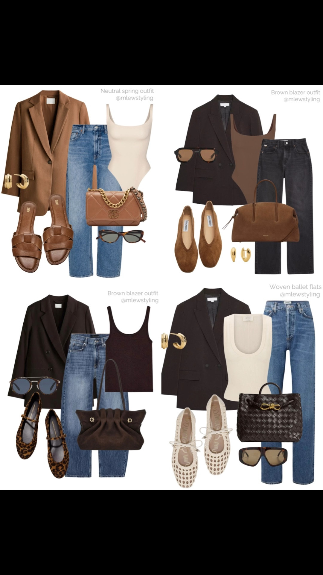 Brown blazer outfit styling for spring 🤎

Tags: spring outfit, H&M blazer, Zara barrel leg jeans, woven ballet flats, slide sandals, Ferragamo suede tote bag, aviator sunglasses, neural aesthetic, capsule wardrobe, office outfit, casual workwearr

#LTKootd #LTKWorkwear #LTKgrwm