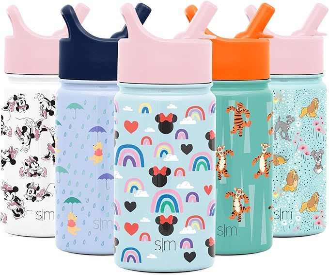 Simple Modern Disney Minnie Mouse Kids Water Bottle with Straw Lid | Reusable Insulated Stainless... | Amazon (US)