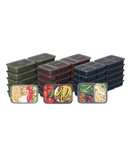 Burgundy & Navy Rich Shades Collection 60-Pc. Meal Prep Set | Zulily