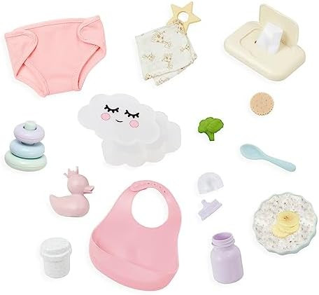 LullaBaby – Meal Time & Changing Set – Diaper, Bib & Pretend Food – 14-Inch Baby Doll Acces... | Amazon (CA)