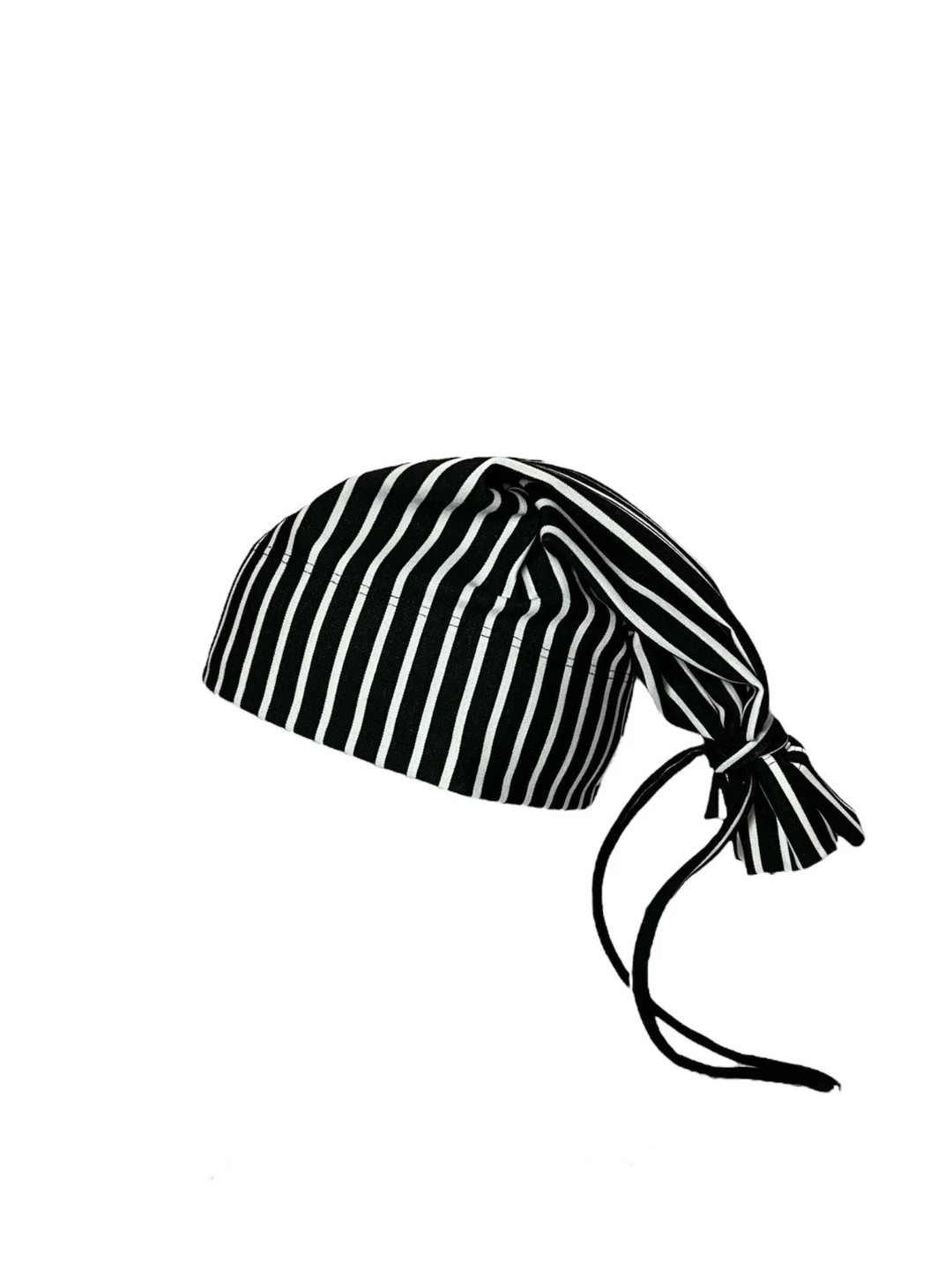 Black/white Vertical Stripes Tie Beanie - Etsy | Etsy (US)