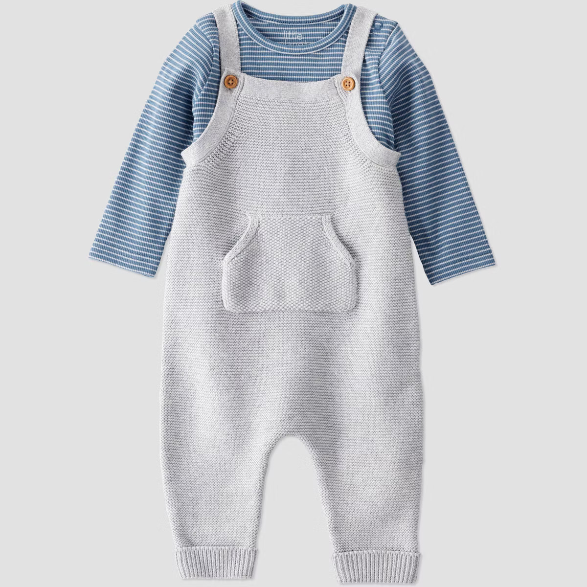 Little Planet By Carter's Organic Baby Boys' 2pc Sweater Overalls Set - Blue | Target