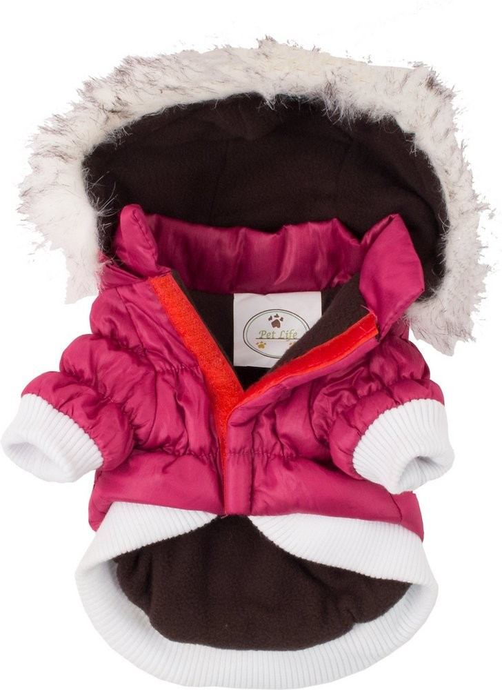 Pet Life Metallic Parka Dog Coat, Small, Pink | Chewy.com