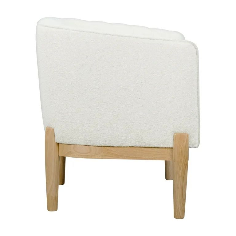 Lifestyle Solutions Falstead Mid-Century Modern Accent Chair, Ivory Boucle Fabric | Walmart (US)