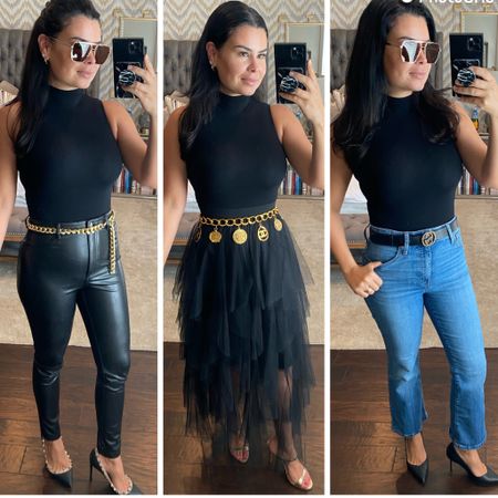 Mock neck bodysuit styled 3 ways! Perfect piece to transition into fall 🍁

#LTKstyletip #LTKunder100 #LTKworkwear