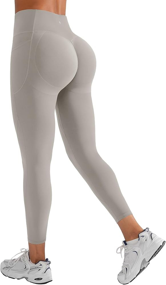 BRXL Scrunch Butt Lifting Leggings with Pockets for Women, 25" Tummy Control High Waisted No Fron... | Amazon (US)