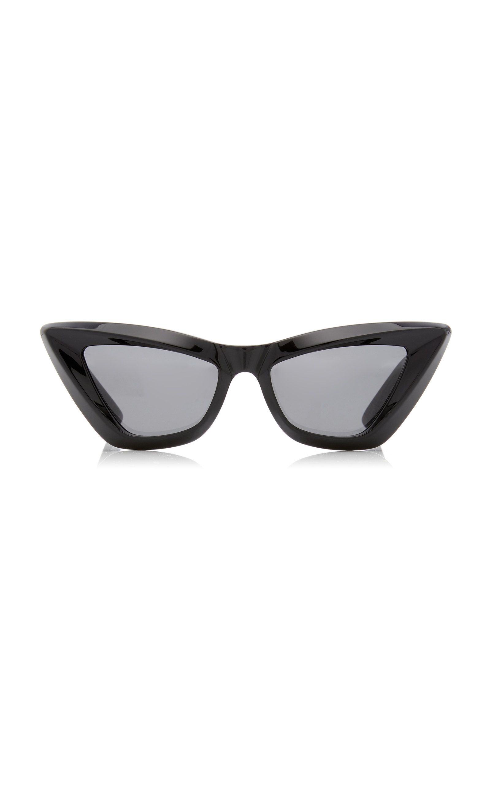 Bottega Veneta - Women's Edgy Cat-Eye Acetate Sunglasses - Black - OS - Moda Operandi | Moda Operandi (Global)