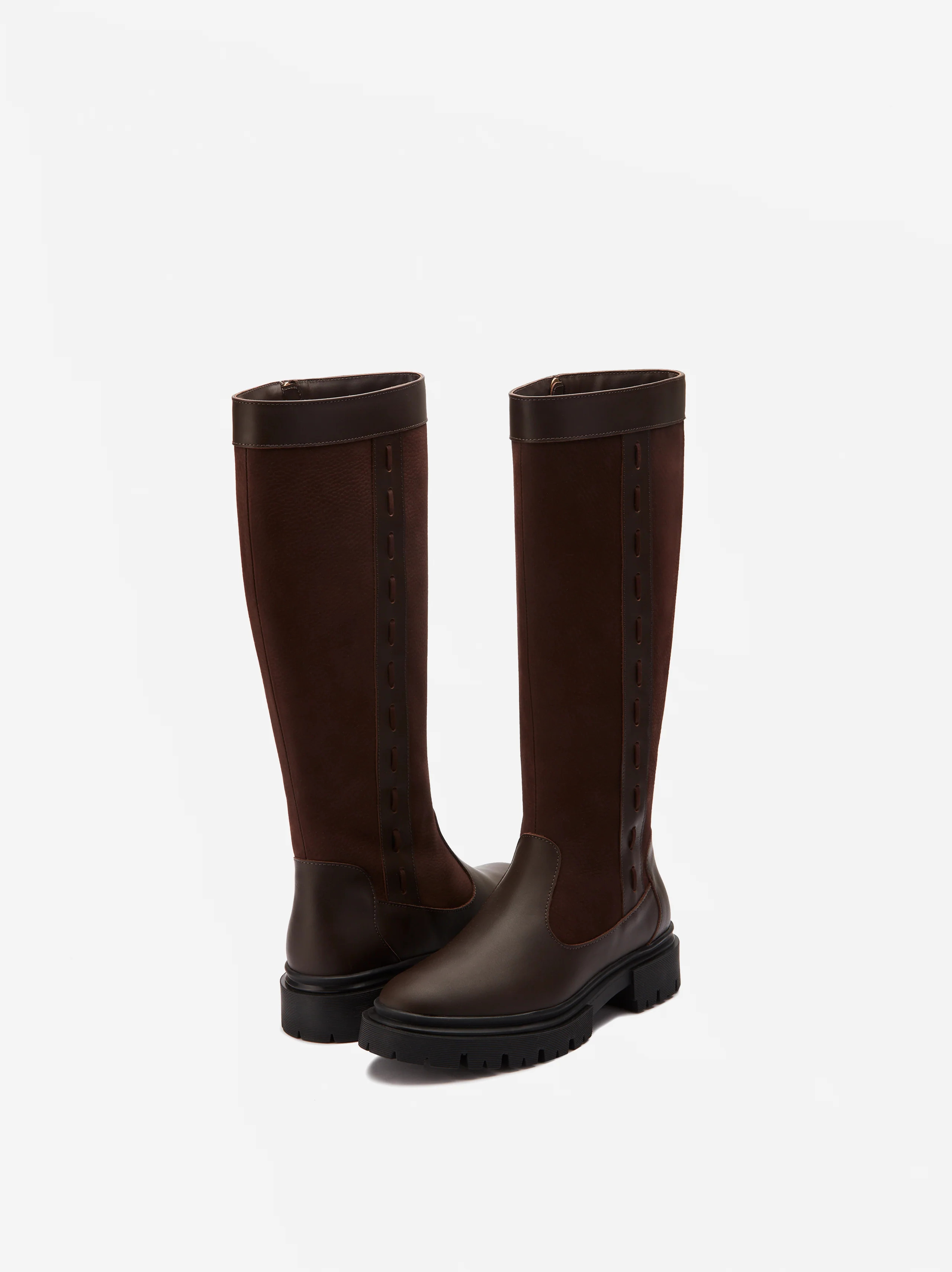 Oakford Dark Brown Leather Knee High Boots | DuoBoots | DuoBoots