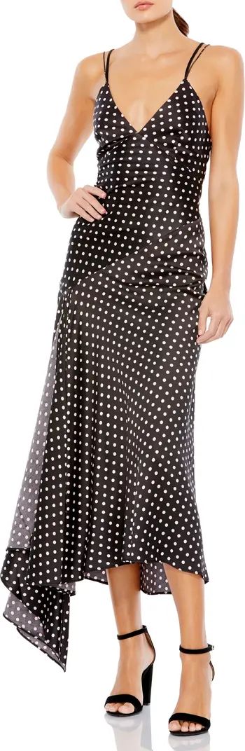 Mac Duggal Polka Dot Satin Slipdress | Nordstrom | Nordstrom