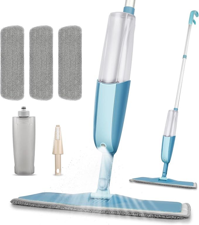 MEXERRIS Microfiber Spray Mop for Floor Cleaning Wet Dry, 360 Degree Spin Microfiber Dust Kitchen... | Amazon (US)