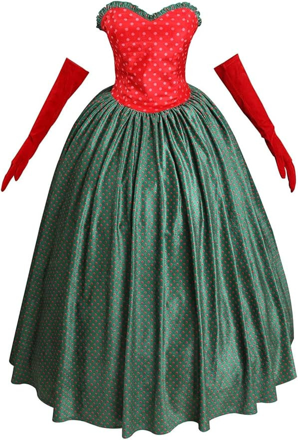 Pacreck Adult Martha May Whovier Cosplay Costume Martha May Christmas Dress Gloves Outfit | Amazon (US)