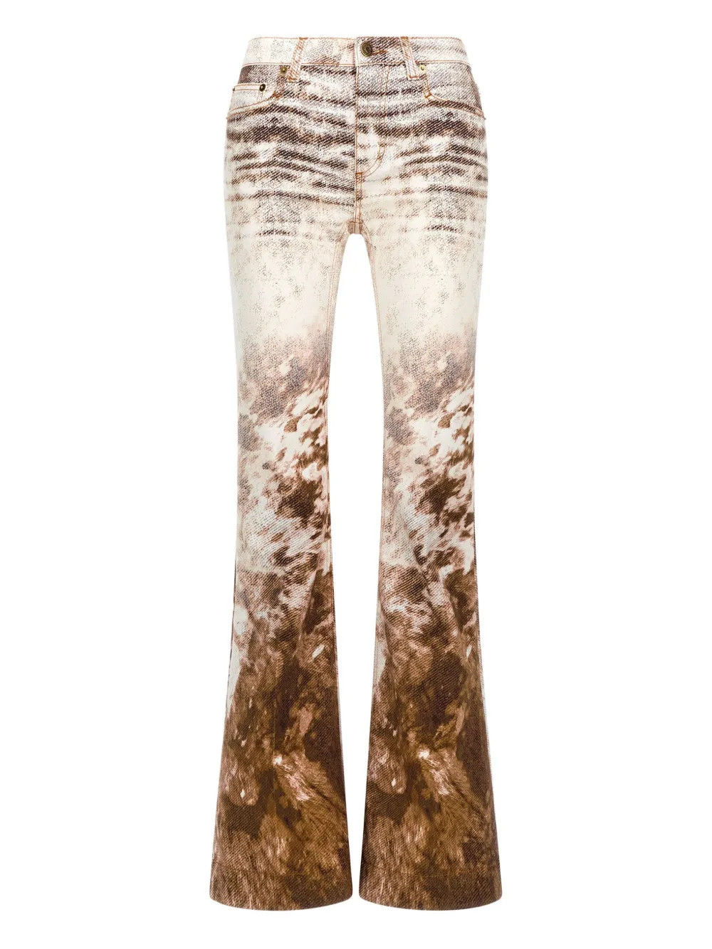 Roberto Cavalli Appaloosa-print Jeans | Brown | FARFETCH | Farfetch Global
