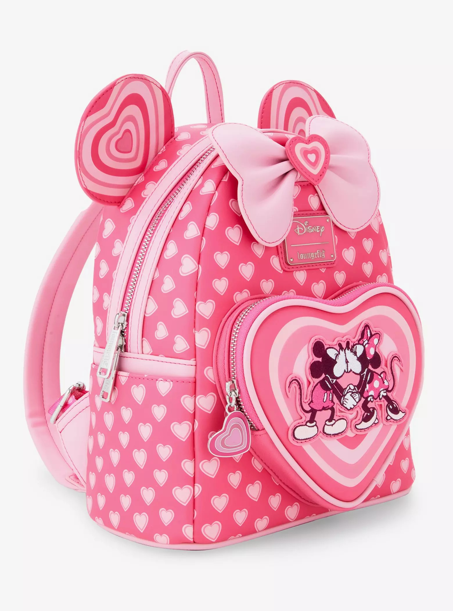 Loungefly Disney Mickey & Minnie Mouse Heart Ears Mini Backpack- BoxLunch Exclusive | BoxLunch