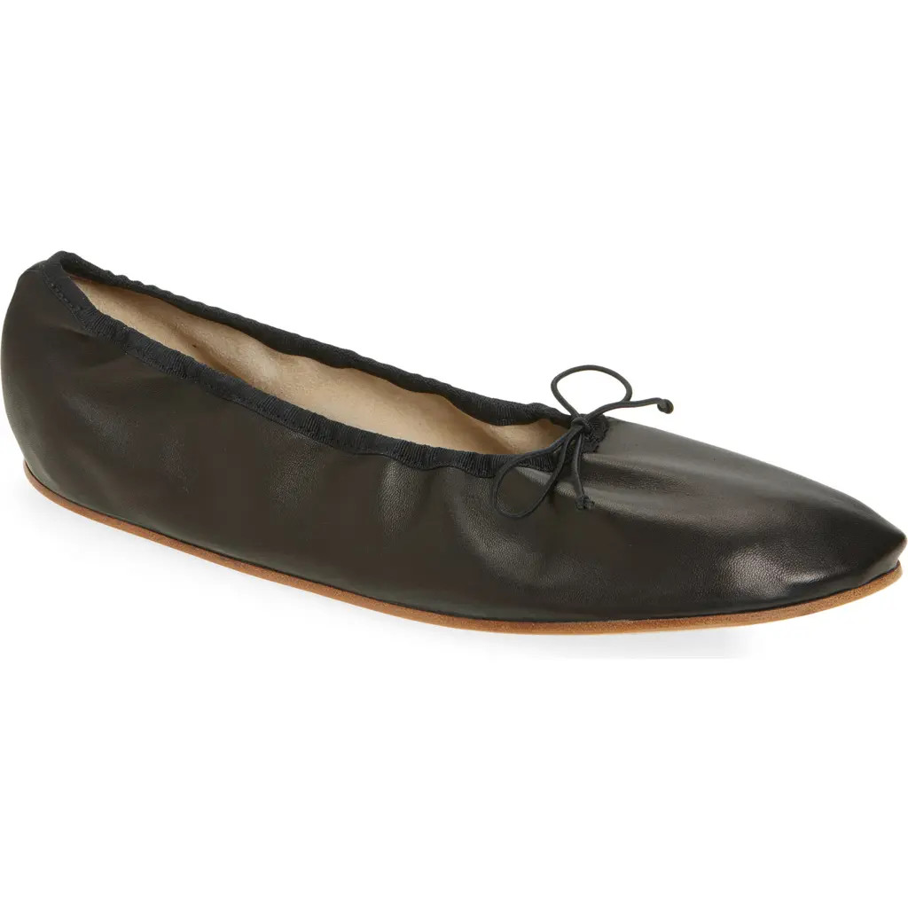 The Row Ballerina Flat in Black at Nordstrom, Size 5Us | Nordstrom