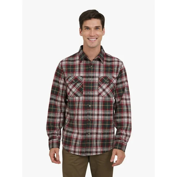 Chaps Men's & Big Men's Lakeland Flannel Shirt, Sizes S-3XL | Walmart (US)