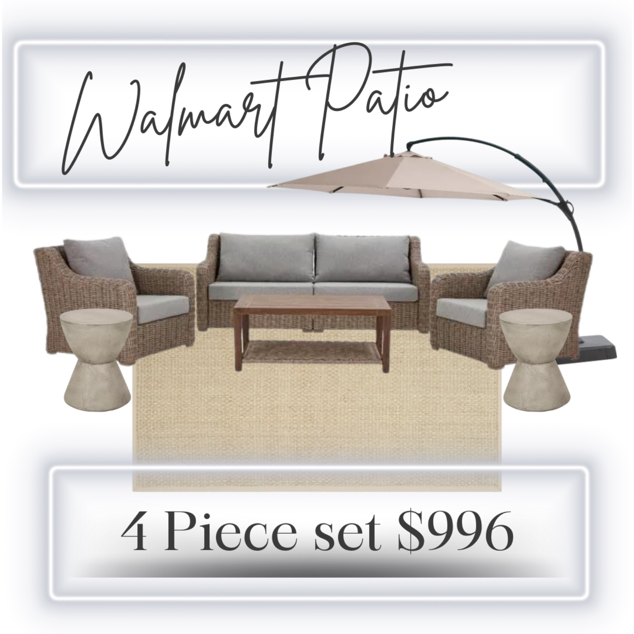 This viral patio from Walmart has great reviews and will be the perfect spot for some outdoor relaxation! Perfect for sipping cocktails and soaking up the sun in style. ☀️🌿 #OutdoorLiving #PatioGoals

#LTKhome