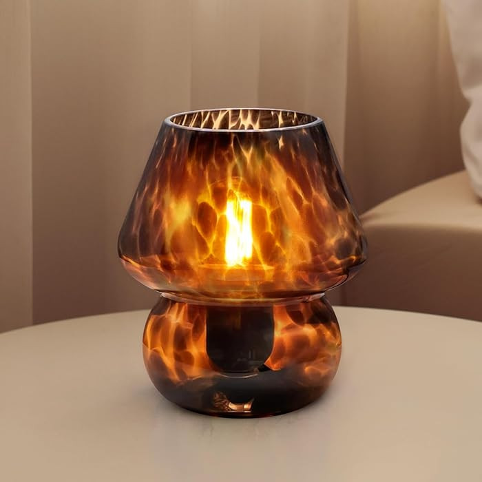 Mushroom Lamp Small Lamp, Table Bedside Nightstand Lamp for Bedroom (Black-B) | Amazon (CA)