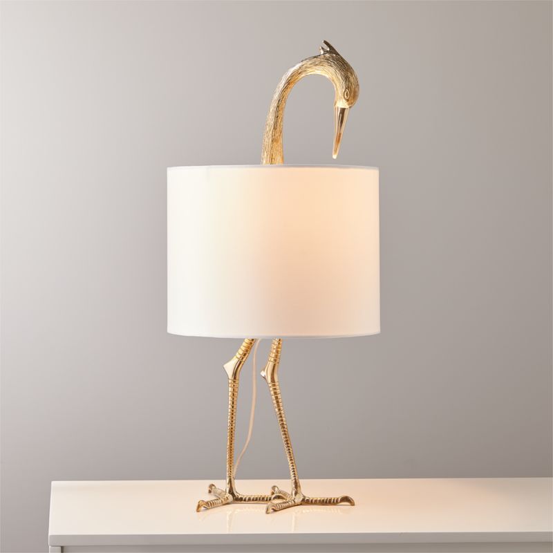 Archibald Brass Bird Table Lamp + Reviews | CB2 | CB2