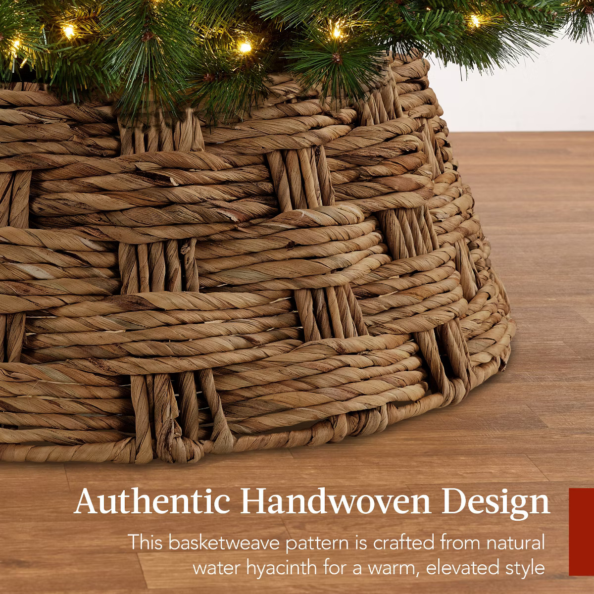 Best Choice Products 42in Basket Woven Hyacinth Christmas Tree Collar, Tree Skirt Accessory w/ Cord Cut-Out - Natural | Target