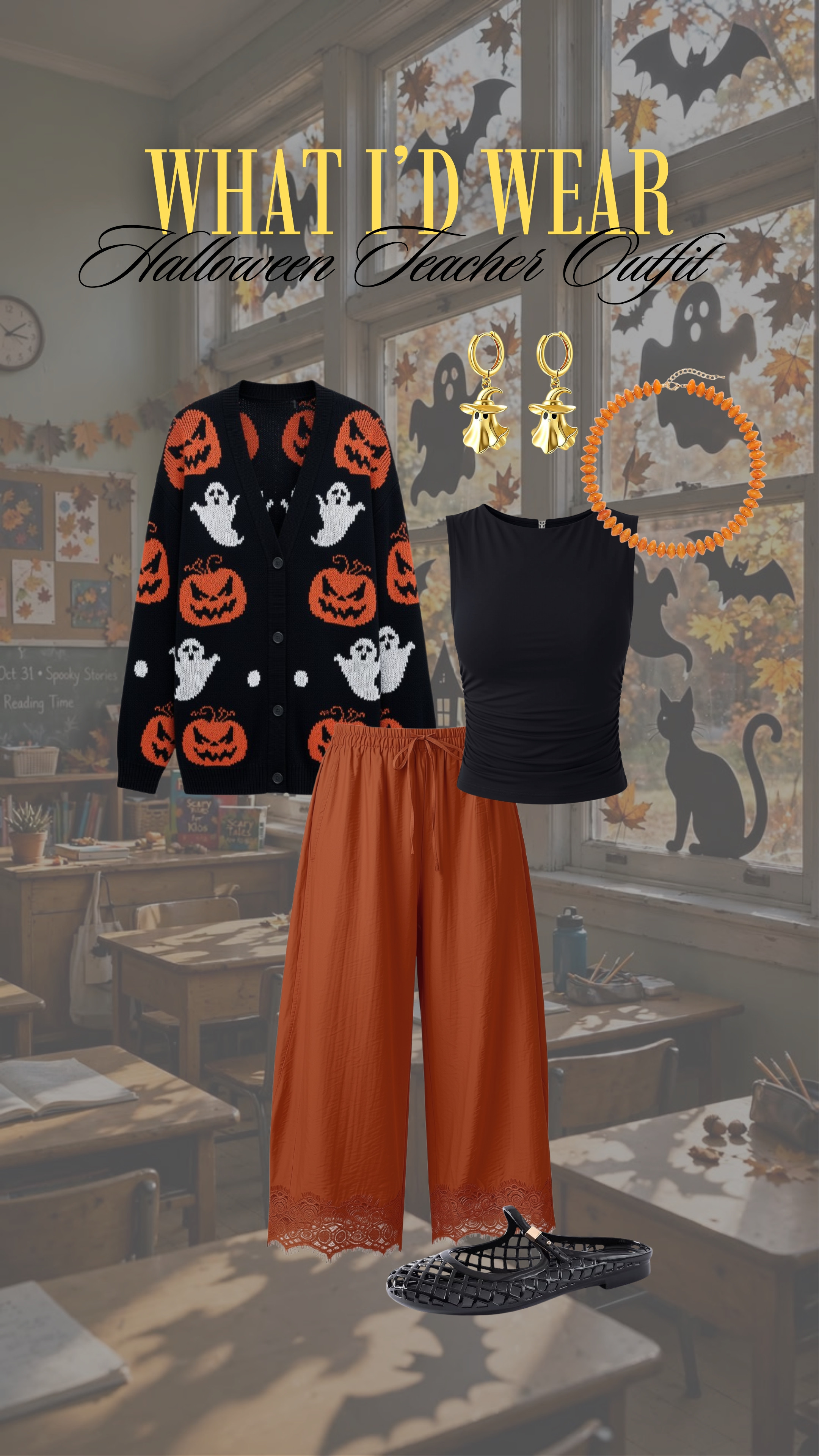 the cutest teacher outfit for halloween!!
midsize outfit, fall outfit, spooky season 

 #LTKgrwm #LTKootd #LTKMidsize