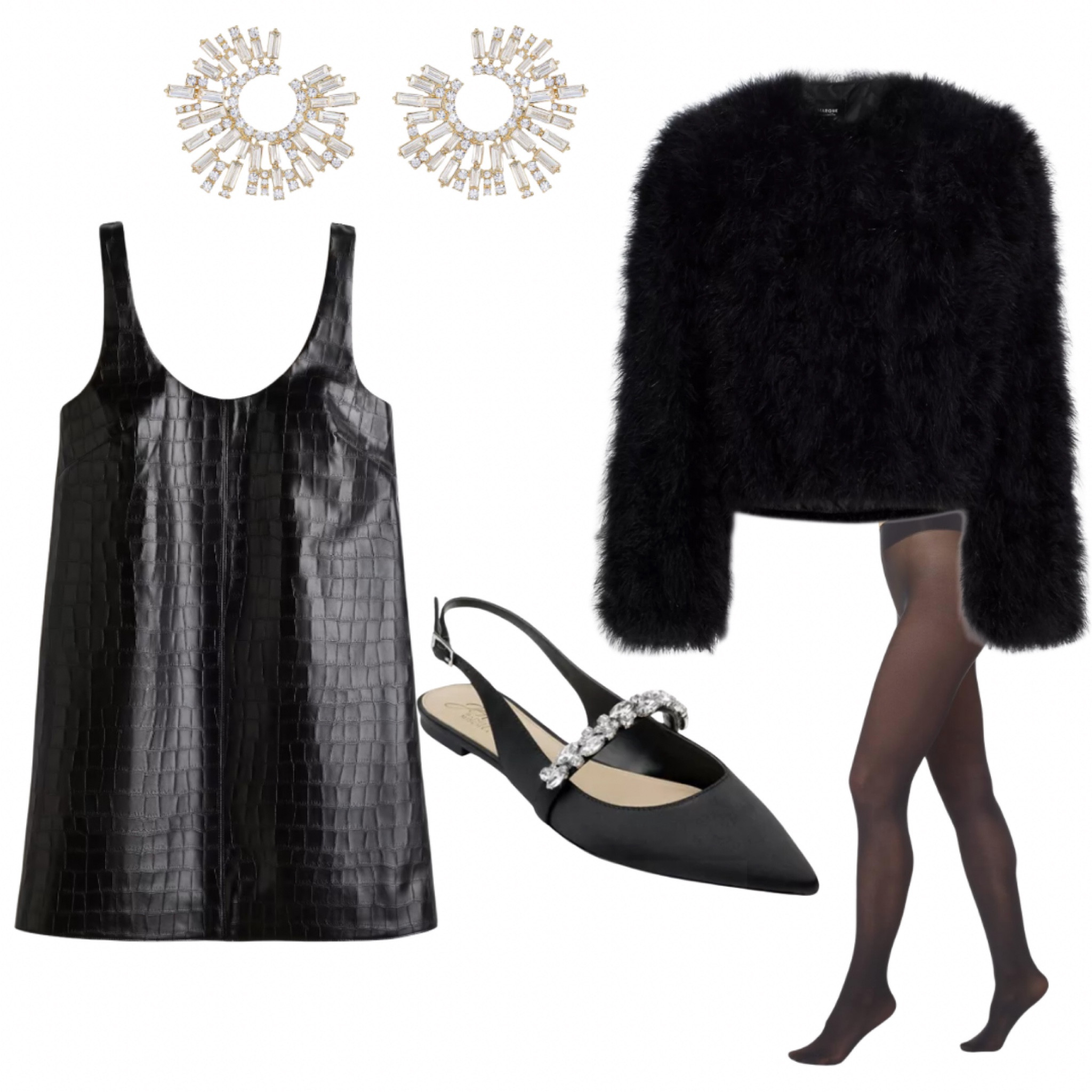 Holiday party look styled around the 19.99 crocodile dress! Shoes and jacket are on sale too

#LTKHoliday #LTKParties #LTKSaleAlert