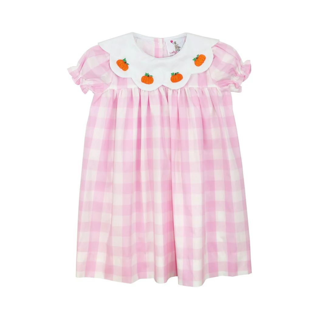 Pink Buffalo Check Pumpkin Dress | Eliza James Kids