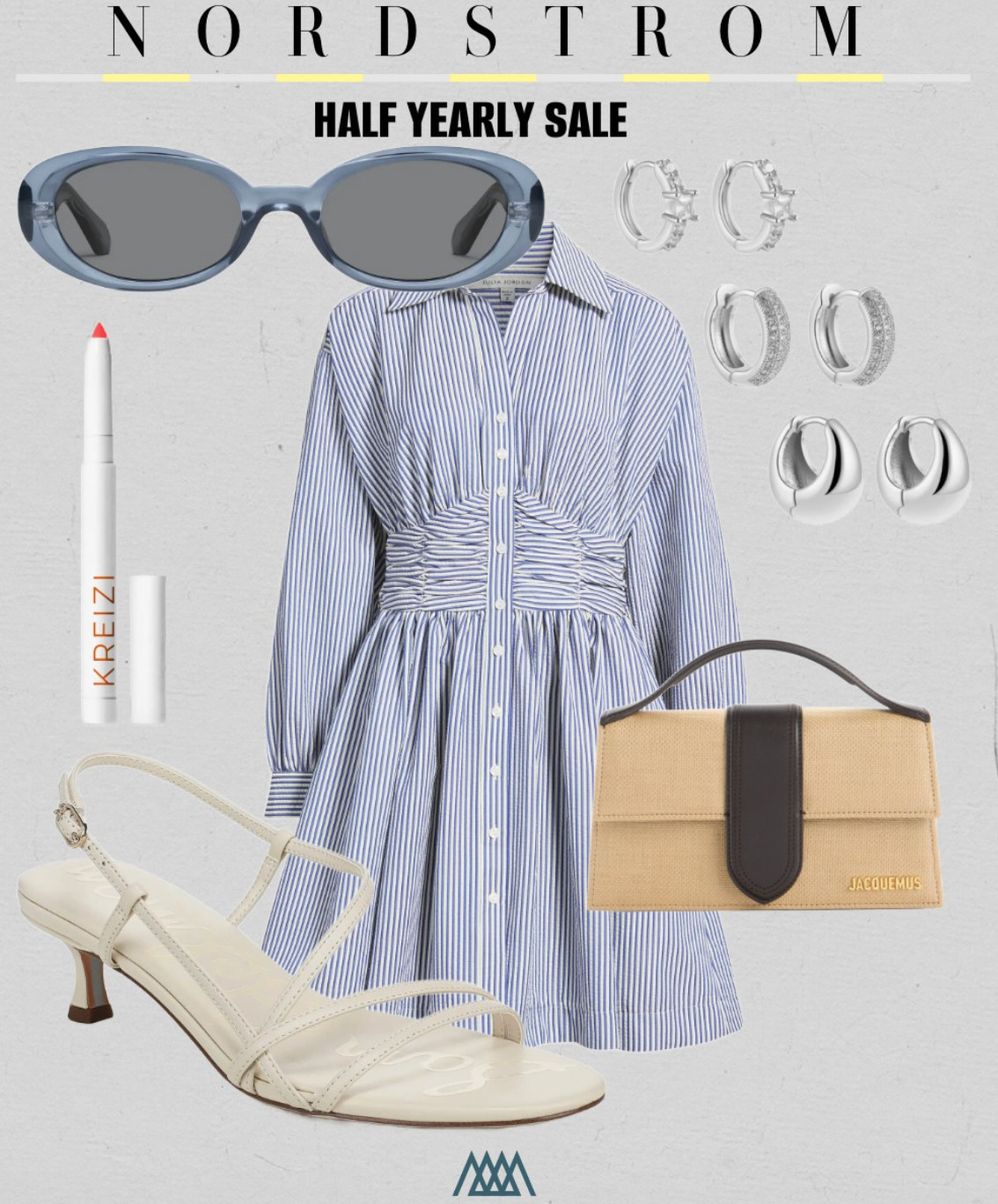 This dress feels like Europe, rosé, and pretending I don’t have 47 tabs open in my brain 😂💙 Found all of these during the Nordstrom Half Yearly Sale.  

 #LTKootd #LTKSeasonal #LTKTravel