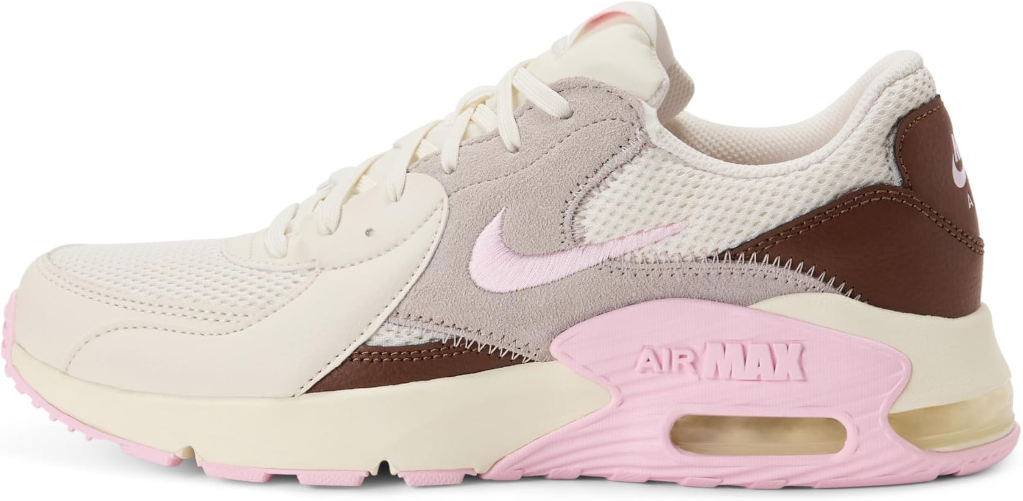 Amazon.com | Nike Women's Air Max Excee Shoes, Phantom/Pink Foam-Fauna Brown, 9 | Fashion Sneaker... | Amazon (US)
