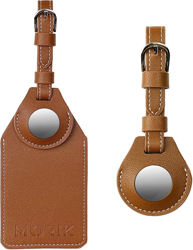 MORIK Secret AirTag Leather Luggage Tag Tracking | TSA Approved | 3-in-1 AirTag Holder & Luggage ... | Amazon (US)