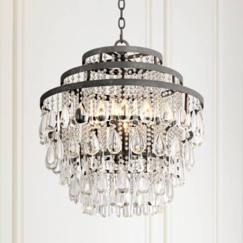 Beloit 20" Wide Clear Crystal 4-Light Chandelier - #9H547 | Lamps Plus | Lamps Plus