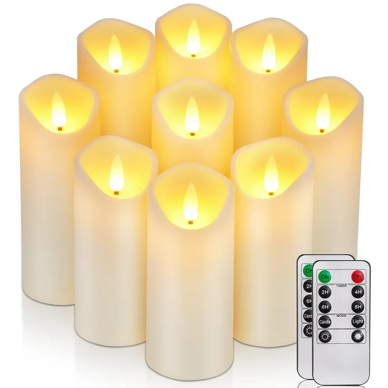 Merrynights Flameless Candles, LED Candles, Battery Operated Candles with Remote Timers, Electric... | Walmart (US)