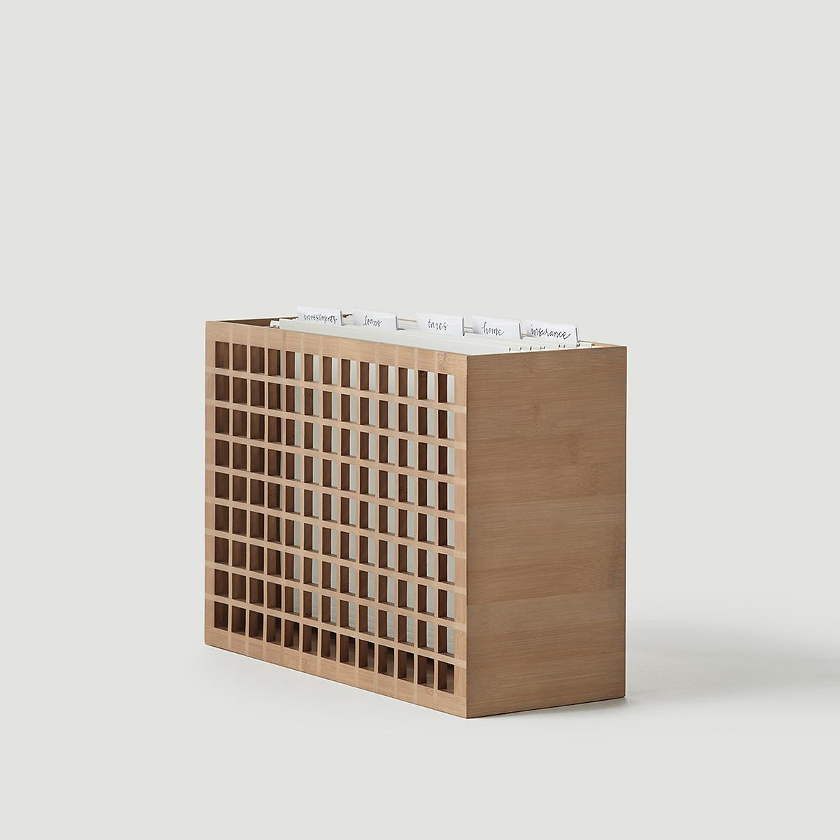 Marie Kondo Shoji Bamboo Desktop File Ink Black | The Container Store