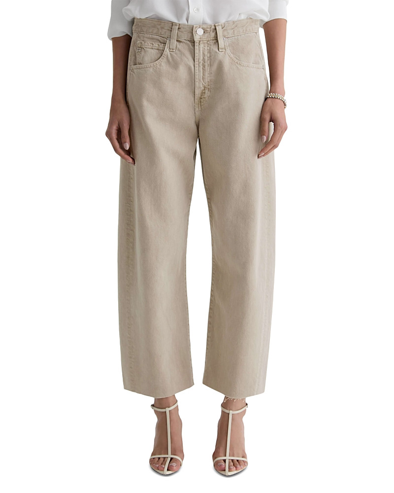 Ag Hattie High Rise Crop Barrel Jeans in Sulfur Light Taupe | Bloomingdale's (US)