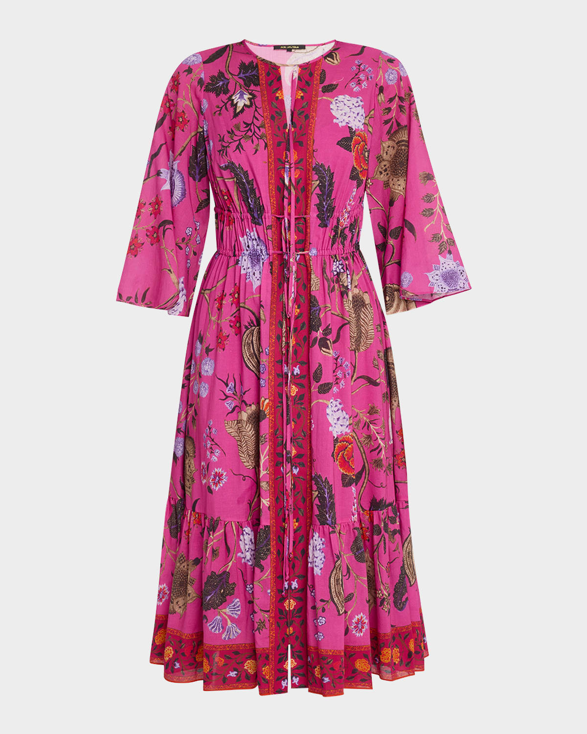Reese Floral-Print Cotton Midi Dress | Neiman Marcus