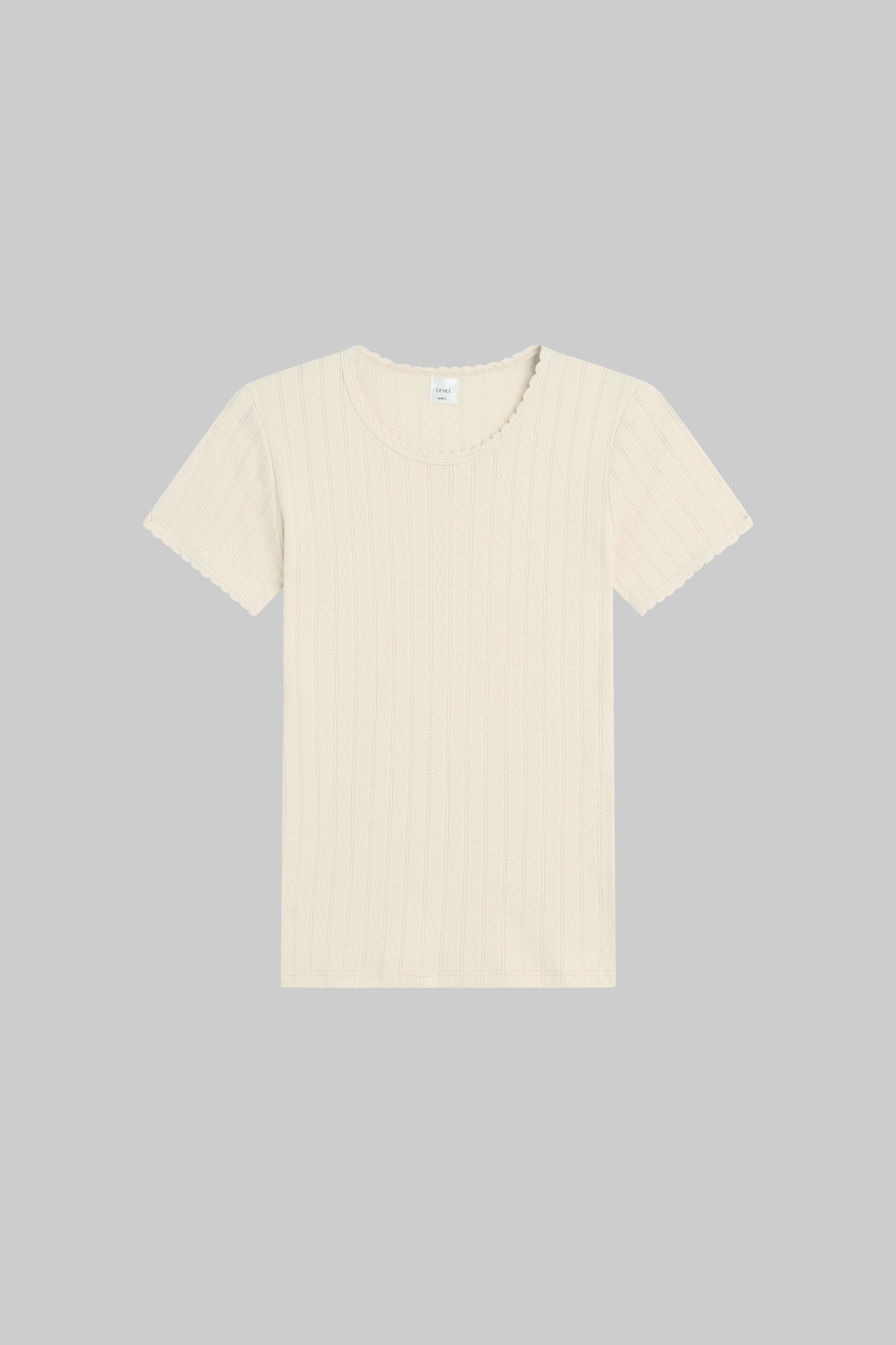 Pointelle Slim Fit Tee | LESET