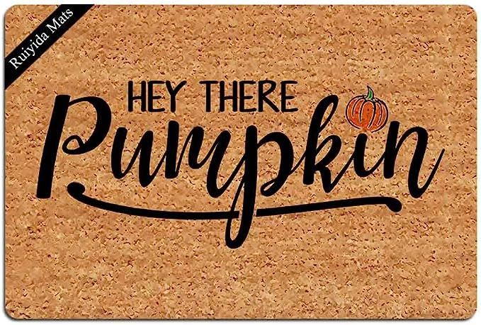Entrance Mat Hey There Pumpkin Fall Funny Doormat Door Mat Decorative Indoor Doormat Non-Woven 23... | Amazon (US)
