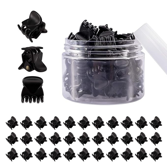 YOHAMA 36 PCS Black Mini Hair Claw Clips Great for Design Kids and Adult Hairstyles Decoration Bu... | Amazon (US)