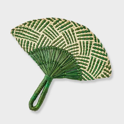 Straw Woven Hand Fan - A New Day\u2122 Green | Target
