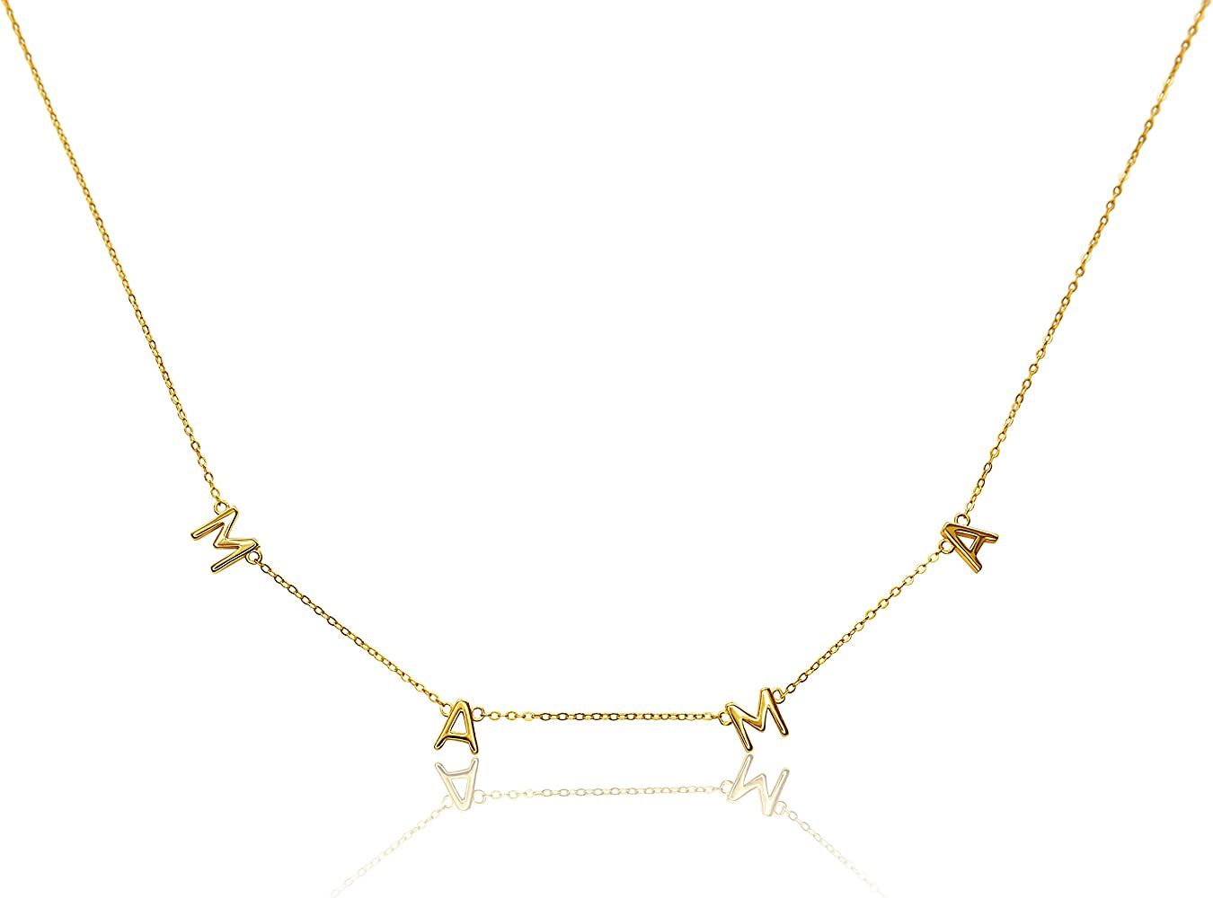 Benevolence LA Mama Necklace, Mama Bracelet, 14k Gold Dipped Necklaces and Bracelets With Pave St... | Amazon (US)