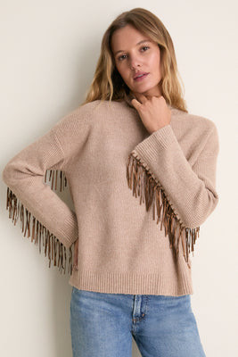 Camel Fringe Vanette Sweater | Tuckernuck (US)