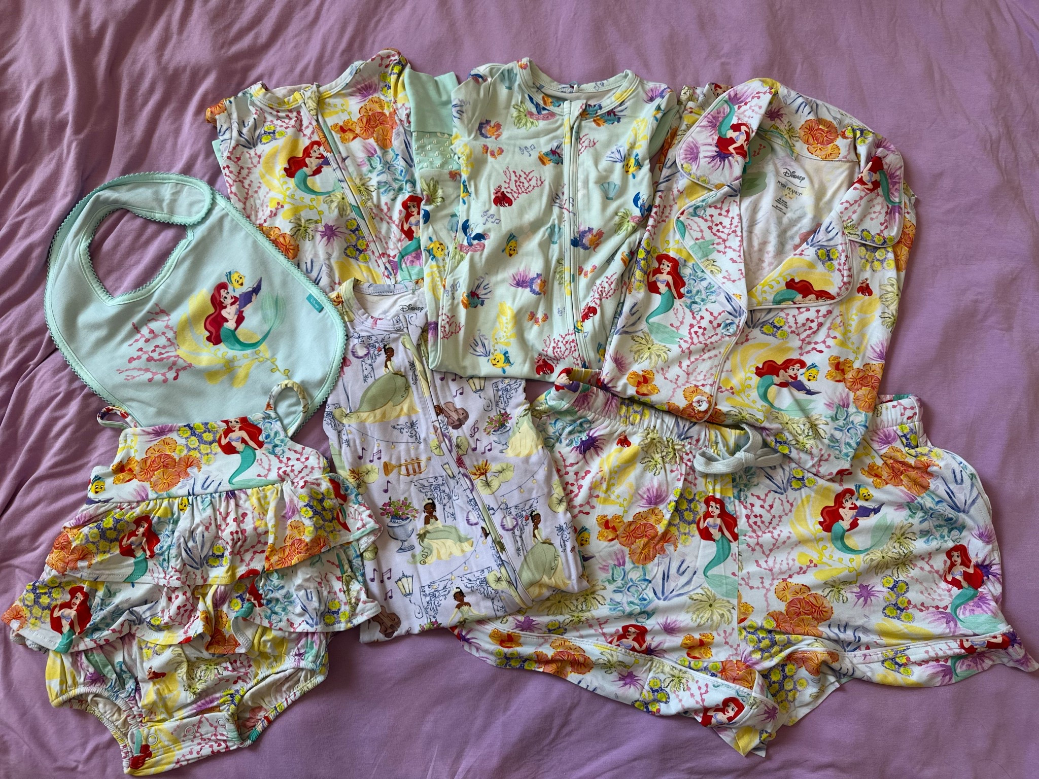 Disney Princess baby pajamas, mommy and me matching pajamas, bib, romper, convertible romper 

The Little Mermaid, Tiana 

#LTKSeasonal #LTKFamily #LTKBaby