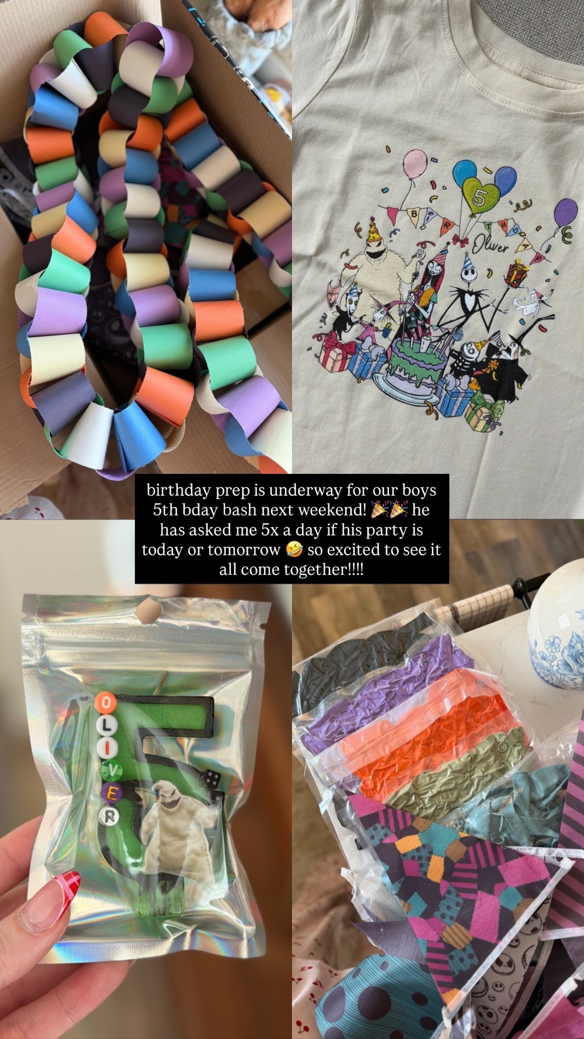 birthday prep is underway for our boys 5th bday bash next weekend! 🎉🎉 he has asked me 5x a day if his party is today or tomorrow 🤣 so excited to see it all come together!!!!