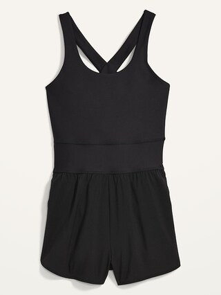 Sleeveless PowerSoft 2-in-1 Dolphin-Hem Performance Run Romper -- 2.5-inch inseam | Old Navy (US)