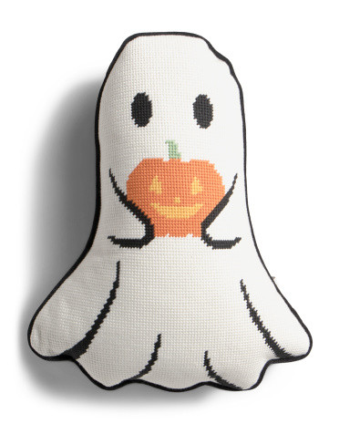 11x15 Shaped Ghost Jack Needlepoint Pillow | TJ Maxx